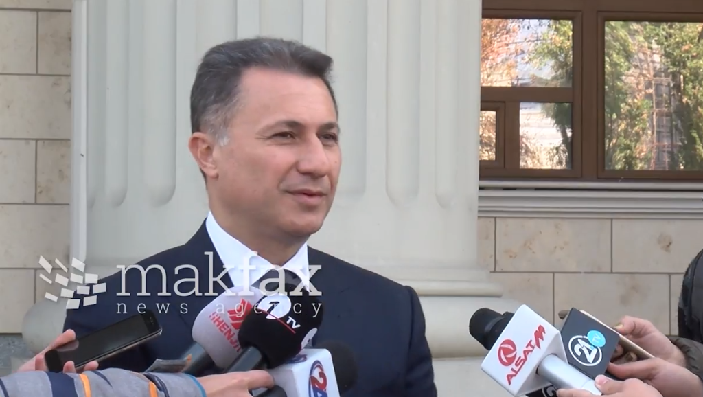 Груевски му ја честита победата на ВМРО-ДПМНЕ: „Мнозинството ги казни политиките што ги постави Заев“