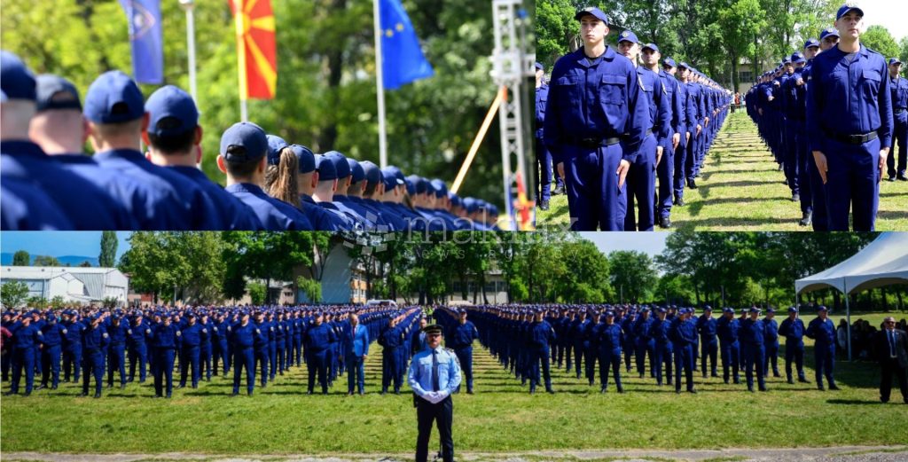 (Фото+видео) „Македонијо, ти си бисер балкански“ ечеше на свечената промоција на 508 нови полициски службеници