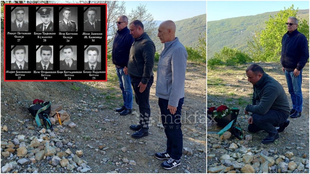 23 години од масакрот кај Вејце кога беа ѕверски убиени, а потоа запалени 8 македонски херои: Стојанче Ангелов положи цвеќе и запали свеќи