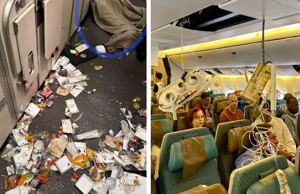 Објавени фотографии од патниците на летот Лондон-Сингапур по силните турбуленции