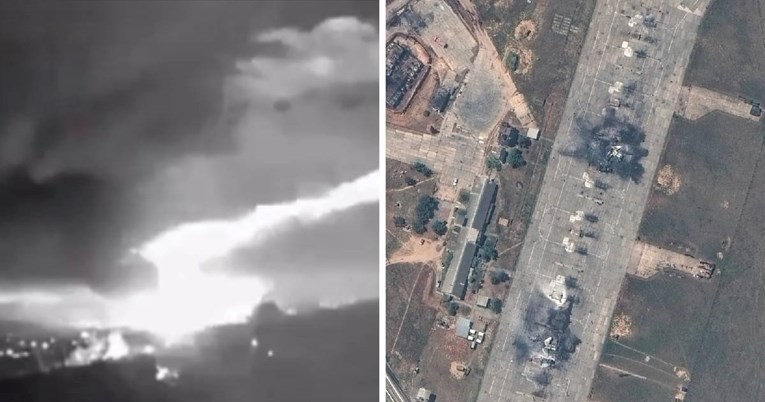 (Видео) По масовните напади на Крим, сателитските снимки откриваат уништени руски авиони и оштетени згради