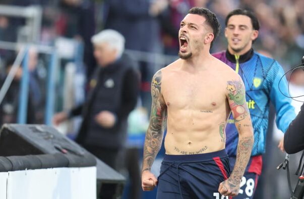 (Видео) Рома со играч помалку падна во Каљари