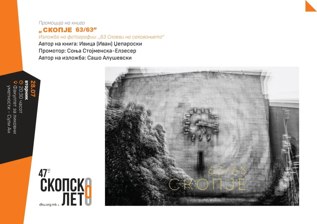 Уметничкиот проект „Скопје 63/63“ и театарска премиера на Скопско лето